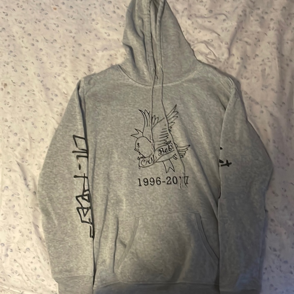 lil peep grey sweatshirt size small